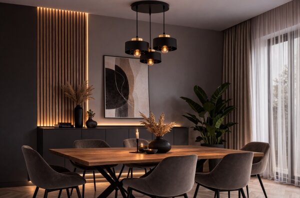 Brilagi - Lustră suspendată cu cablu SPRING 3xE27/60W/230V negru/auriu