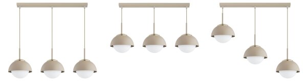 Brilagi - Lustră suspendată pe cablu COSMO 3xE27/60W/230V bej/auriu