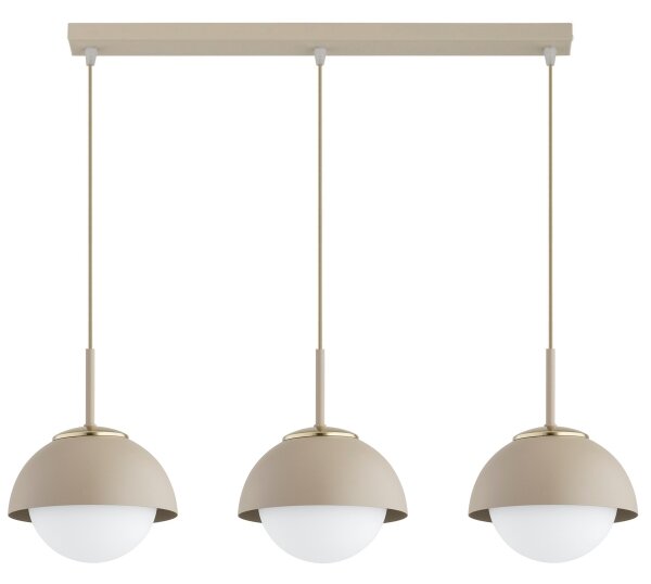 Brilagi - Lustră suspendată pe cablu COSMO 3xE27/60W/230V bej/auriu