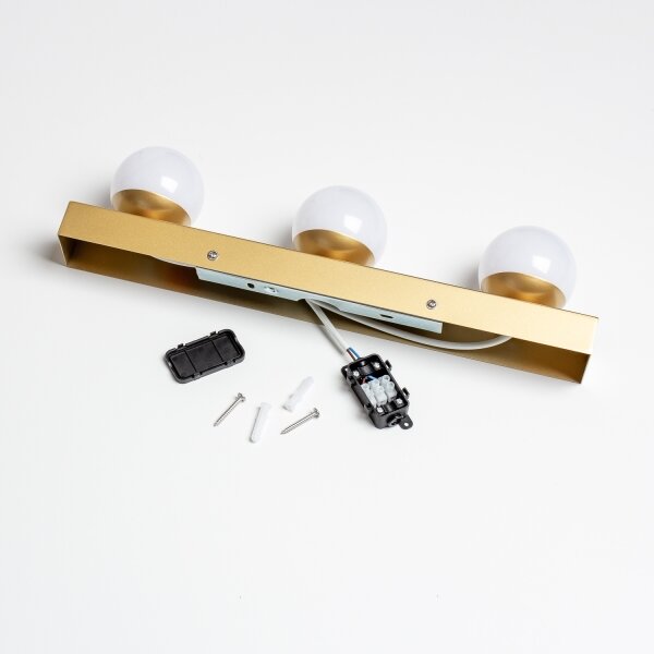 Brilagi - Lumină LED pentru oglindă de baie HOLLYWOOD, 3xLED/3W/230V, IP44, aurie