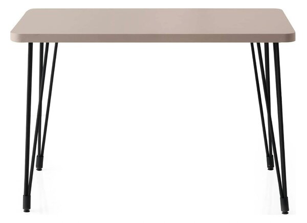 Masa LAGOS 1424, bej/negru, PAL melaminat/metal, 120x70x75 cm