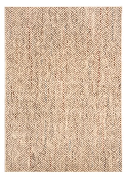 Covor din lana, Colectie havana ,modern, geometric, model 728, culoare Bej/Maro 200 x 310 cm