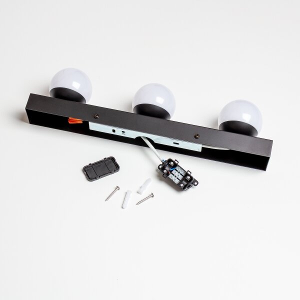Brilagi - Lumină LED pentru oglindă de baie HOLLYWOOD, 3xLED/3W, 230V, IP44, negru