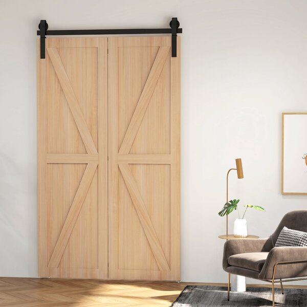 HOMCOM Set pentru Ușă Glisantă din Oțel Carbonat Negru 122x0.5x4 cm | Aosom Romania