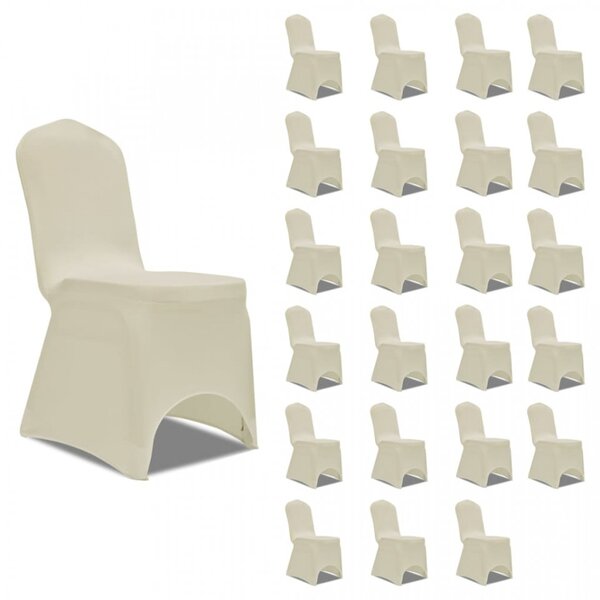 Huse elastice pentru scaun, 24 buc., crem - V3051642V