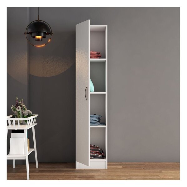 Dulap GRD0301, alb, PAL melaminat, cu o usa, 40x47x182 cm