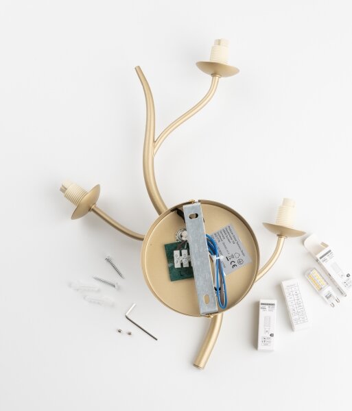 Aplică LED Brilagi MISTEL 3xG9/3W/230V auriu/alb