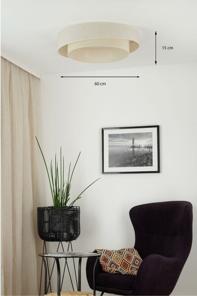 Plafonieră LED Brilagi SHINE LED/26W/230V d. 60 cm crem