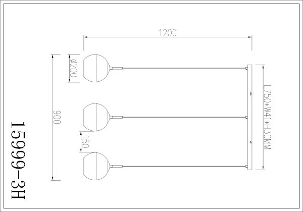 Globo 15999-3H - Lustra suspendată RAGUSA, 3 x E27, 60 W, 230 V