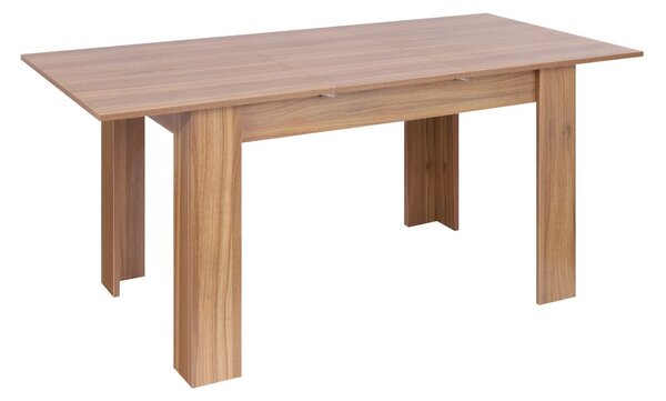 Masă de dining extensibilă Palermo, nuc (120-160x80 cm)