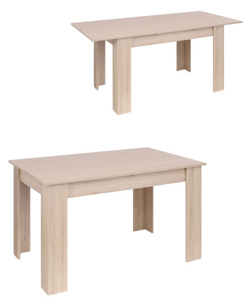 Masă de dining extensibilă Palermo, stejar natural (120-160x80 cm)