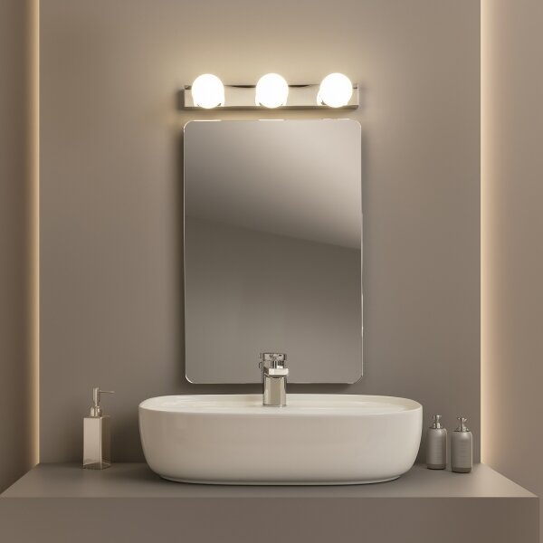 Brilagi - Aplică LED pentru oglindă de baie HOLLYWOOD, 3xLED/3W/230V, IP44, crom