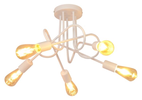 Lustră aplicată pentru copii OXFORD 5xE27/15W/230V alb