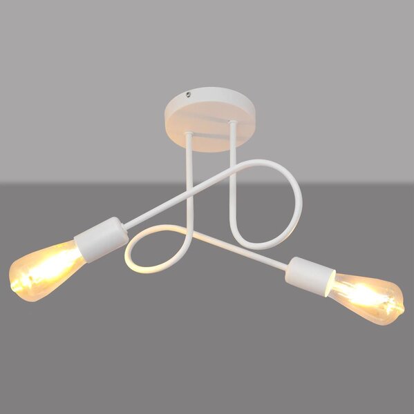 Lustr pentru copii OXFORD 2xE27/15W/230V alb montat pe tavan