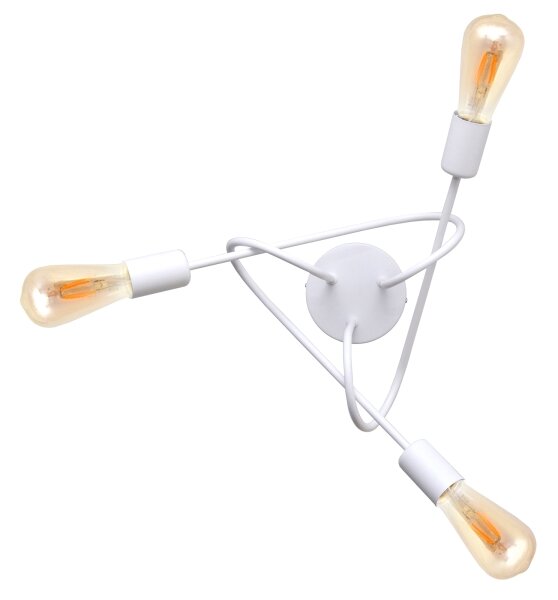 Lustr pentru copii OXFORD 3xE27/15W/230V alb montat pe tavan