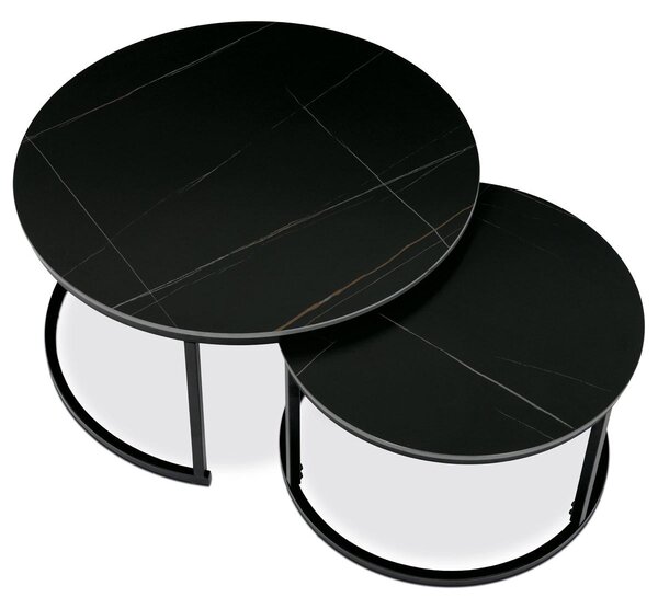 Set 2 măsuțe de cafea Azufre (negru). 1121141