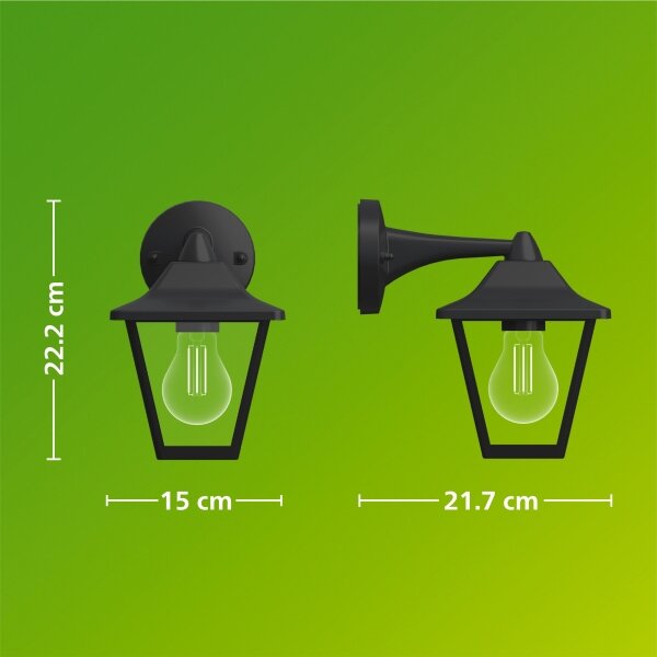 Philips - Aplică de perete pentru exterior JULI 1xE27/25W/230V IP44