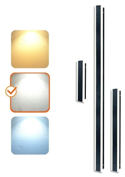 Aplică de perete pentru exterior LED MIRANA S LED/8W/230V 4000K IP44 30 cm neagră