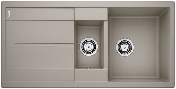 Blanco Metra 6 S, chiuveta silgranit 1000x500x190 mm, 1,5 camere, maro deschis, BLA-517355