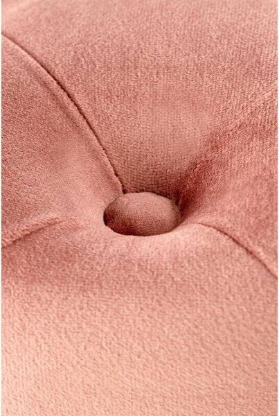 Bancuta ATHENA, roz/auriu, stofa catifelata, 100x45x40 cm