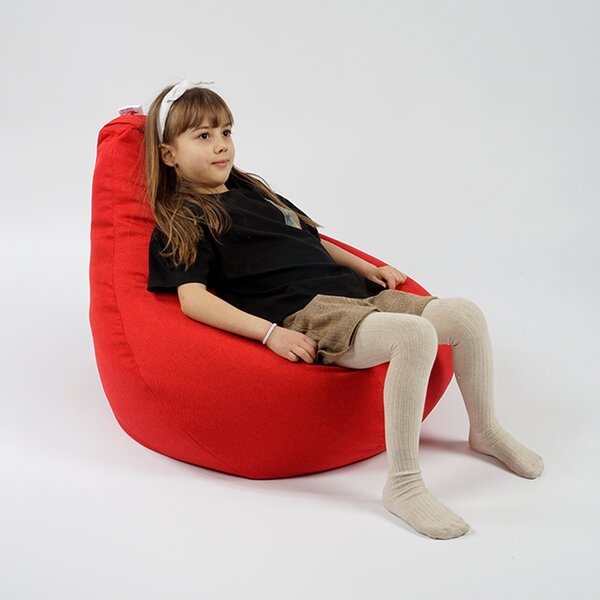 Fotoliu puf copii, Nirvana Light Pufrelax, Material Textil - Montana Red
