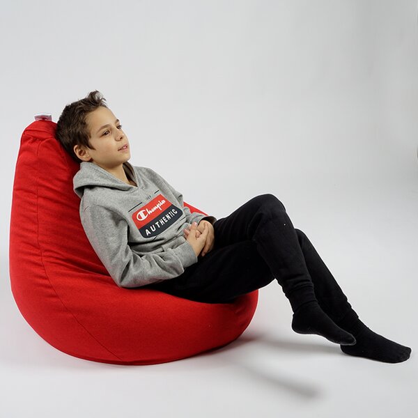 Fotoliu puf copii, Nirvana Light Pufrelax, Material Textil - Montana Red