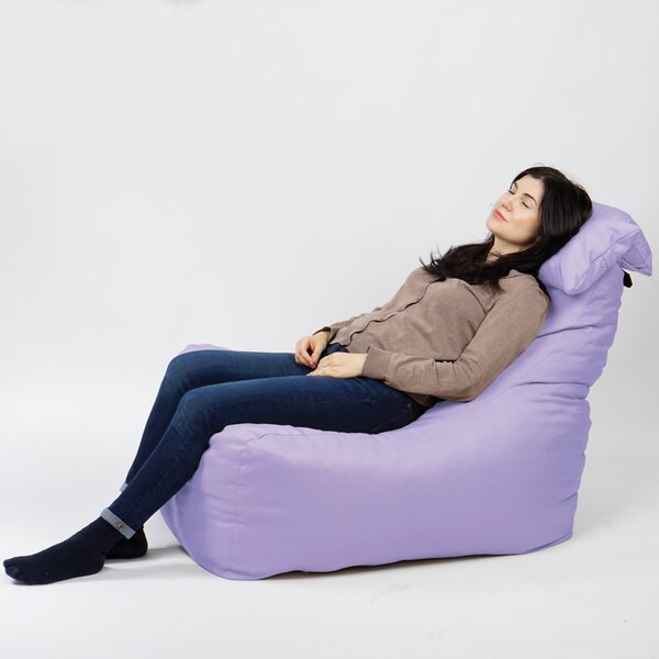 Fotoliu puf, Pufrelax Miraggio, perna inclusa, Material Impermeabil - Lilac