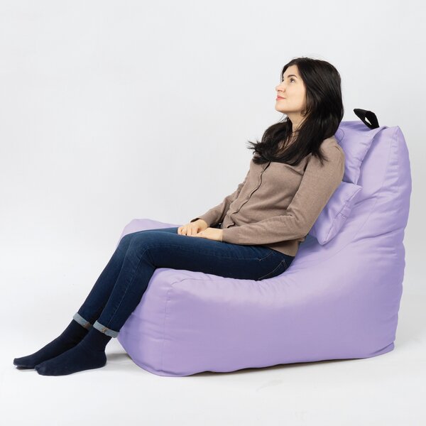 Fotoliu puf, Pufrelax Miraggio, perna inclusa, Material Impermeabil - Lilac