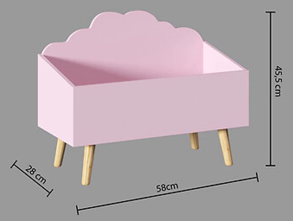 Cutie roz pentru jucarii CLOUD