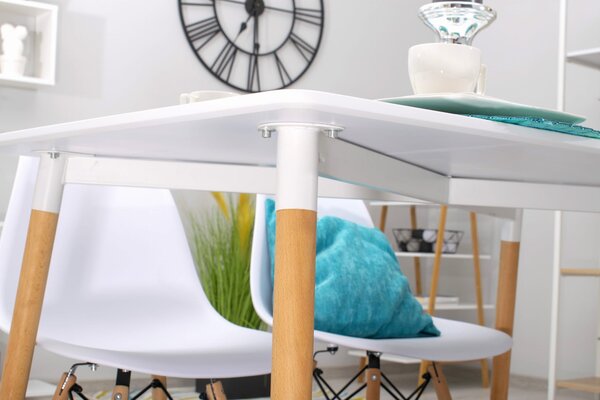 OFERTA Masa de dining alba ADRIA 120x80 cm Calitatea II