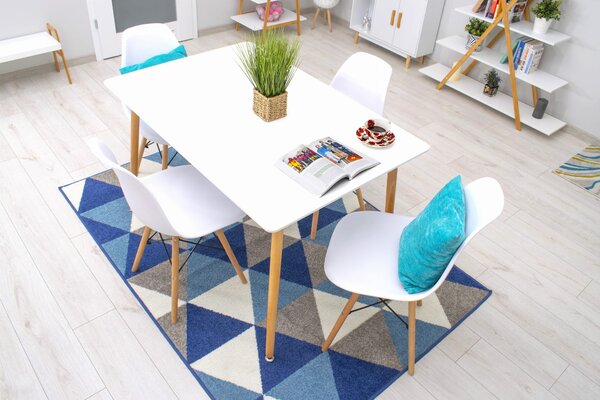 OFERTA Masa de dining alba ADRIA 120x80 cm Calitatea II