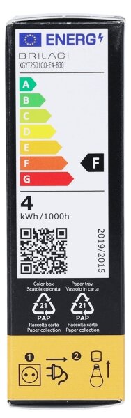 Bec LED FILAMENT T25 E14/4W/230V 3000K - Brilagi