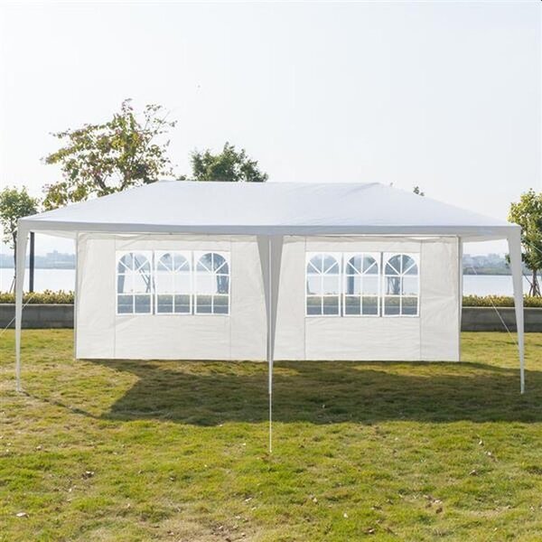 Cort gradina 3x6 m, cadru din otel, pavilion impermeabil, ferestre laterale