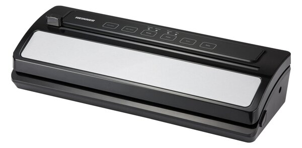 Aparat de vidat Heinner HAV-E110SS, vidare umeda uscata, vidare caserole, panou de comanda tactil, furtun pentru vidarea caserolelor, cutter incorporat, compatibil cu pungi cu latimea de 30cm, capaci