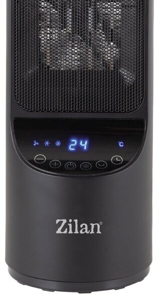 Aeroterma ceramica turn Zilan ZLN2052 Negru, 2000W, timer 8H, siguranta la rasturnare
