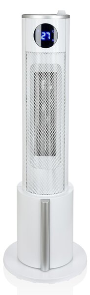 Aeroterma tip turn Zilan ZLN5640 Alba, putere 2200W, ecran LED, 3 trepte de viteza