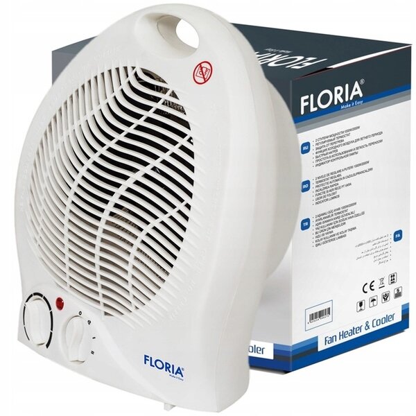 Aeroterma Floria ZLN6171, Alb Putere 2000W, 2 nivele de incalzire+rece, Protectie supraincalzire, Termostat reglabil