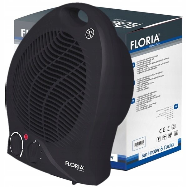 Aeroterma Floria ZLN6172,Negru Putere 2000W, 2 nivele de incalzire+rece, Protectie supraincalzire, Termostat reglabil