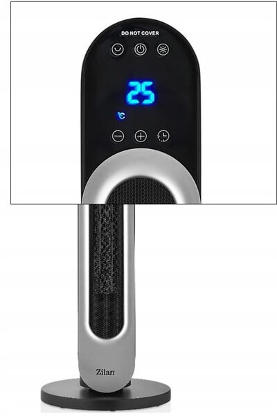 Aeroterma turn Zilan ZLN5657 Negru, 2200W, protectie la supraincalzire, 3 trepte de viteza