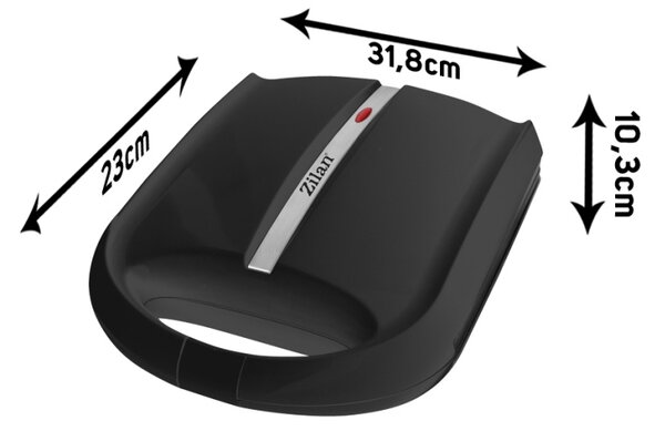 Aparat pentru preparat nuci Zilan ZLN2816 Negru, 24 jumatati sau 12 nuci intregi, 1600W, indicator luminos, Placi Neaderente