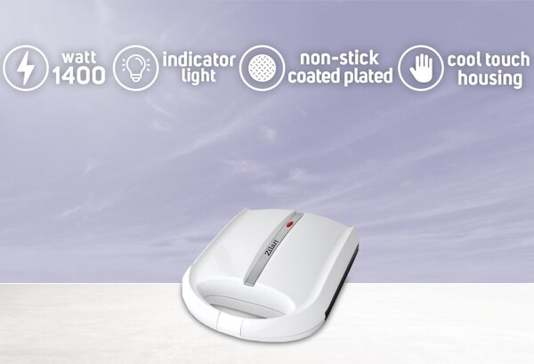 Aparat pentru preparat nuci Zilan ZLN2809 ALB, 24 jumatati sau 12 nuci intregi, 1600W, indicator luminos, Placi Neaderente