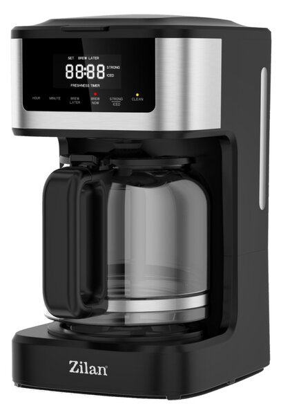 Cafetiera digitala Zilan ZLN9266, functie de preparare la o ora uterioara, auto curatare