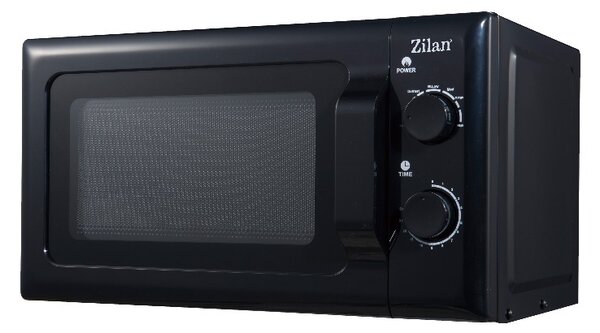 Cuptor cu microunde Zilan ZLN1222, 20 L, 700W, mod pentru dezghet, 6 trepte de putere, Negru