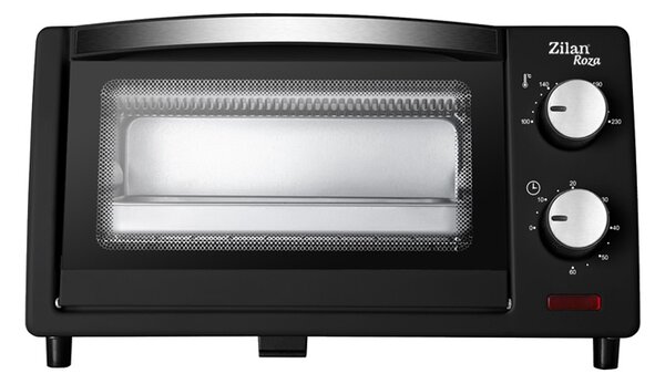Mini cuptor Zilan-Roza ZLN4328, 9L, 800W, Geam dublu, Temporizator 60 min