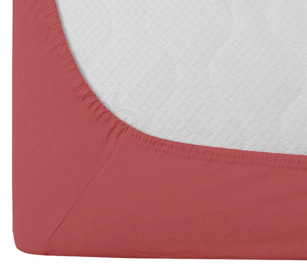 Cearsaf de pat din jerseu Culoare roz inchis, 90x200 cm