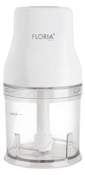 Tocator legume-fructe chopper FLORIA ZLN3042, putere 200W, capacitate vas 500 ml, cutit inox, alb