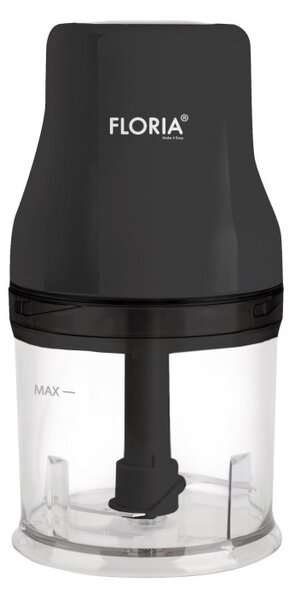Tocator legume-fructe chopper FLORIA ZLN3035, putere 200W, capacitate vas 500 ml, cutit inox, negru