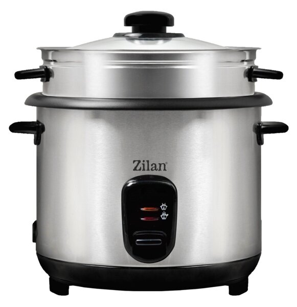 Aparat de gatit Zilan ZLN9570 2 in 1 pentru gatit orez si alimente la abur, capacitate 1.5L, 500W, sistem anti-alunecare