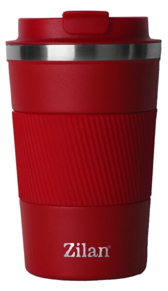 Cana de cafea Zilan ZLN9880 termos, capacitate 380ml, interior din inox, pereti dublii, rosu