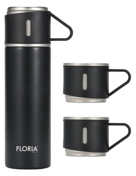 Termos Zilan ZLN0743 din inox, capacitate 500ml, 3 capace care pot fi folosite pe post de cana